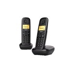 TELEFONO CORDLESS DUO DECT A170DUO  GIGASET NERO