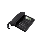 Telefono Filo multifunzione; vivavoce; identificatore del chiamante; design raffinato; NON NECESSITA DI BATTERIE.  EGO NERO  SAIET 
