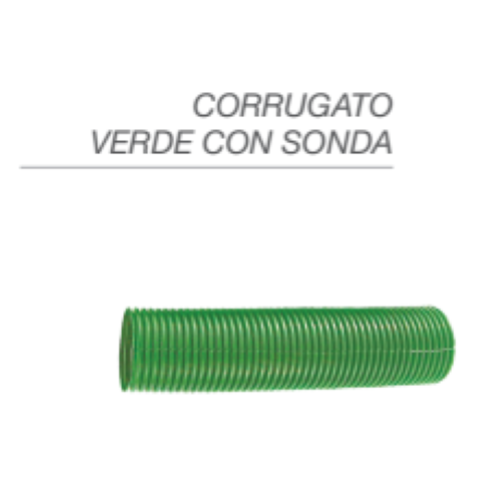 CF18S25 - TUBO FLESSIBILE CORRUGATO NERO D.25MM (50MT) CON SONDA TIRAFILO  class. 3321 PER IMPIANTI SOTTOTRACCIA - FIMP