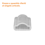Tappo di chiusura strisce LED 220V Compatibile unicamente con le strisce led Alcapower codici 927023, 927024, 927025, 927026, 927027 e 927028 LSC220VN 927027