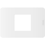 Placca MatixGO 2 moduli centrati bianco
