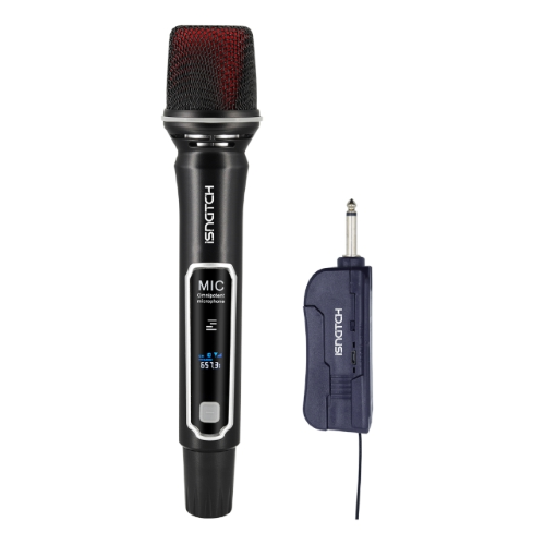 RADIOMICROFONO + RICEVITORE "VHF" 215MHZ Sistema microfonico senza fili VHF con frequenza fissa. Fornito con 1 microfono ad impugnatura. Consigliato per insegnamento, fiere e conferenze in pubblico. Alimentato con batterie ricaricabili (Incluse).
