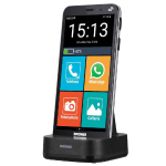 SMARTPHONE PER ANZIANI - TASTO SOS - TORCIA - GPS - NOTIFICA AI PARENTI IN CASO DI CADUTA - CONTROLLO REMOTO - FOTOCAMERA - BASE DI RICARICA - CONNETTIVITA 4G BRONDI AMICO VERO 4G (NERO) -
