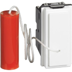 Pulsante a tirante 10 A 250 Va.c. 1 P (NO) e 1 P (NC) - 1 modulo, Bianco living now