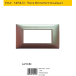 PLACCA PLANA 4 MODULI MARRONE MICAL