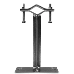 ZANCA TIPO EMILIA SPESSORE MURO 20 CM CON PIASTRA 2 FORI