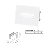 Segnapasso a LED per scatola 503 IP66
