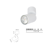 Spotlight da parete GU10 Bianco 