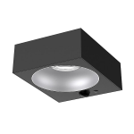 Applique Solare ricaricabile LED Nera 5,2W- 4000K-1000lm IP65 - Batteria Litio 2000mAh