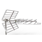 Antenna UHF Dual Yagi 15dB 5G 27-Elemti Montaggio Semplificato DIPROGRESS DP2713LT