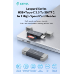 Lettore di schede SD/TF 2 in 1 ad alta velocitÃ  USB+TypeC 3.0 5Gpbs serie Leopar
