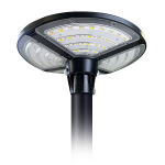 Lampione solare • Testa palo (Ø50-60 mm) con sensore crepuscolare e rilevatore di presenza PIR Batteria alta qualità LiFePO4 32700, 6,4V, 6000mAh, 38.4Wh settori attivabili singolarmente modalità di funzionamento selezionabili e customizzabili tramite il