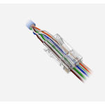 Connettore RJ45 CAT.6 a crimpare Compatibile con cavo UTP Apertura frontale per una facile installazione Cavo Passante