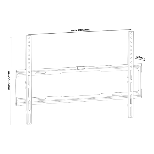 Supporto universale per flat-tv 32"-80" - kg 25 - 23mm spessore - fix UEL-3280/FIX