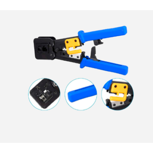 Pinza crimpatrice Tipo di cavo compatibile: EZ-RJ45, RJ11, RJ12, RJ22 Contiene lama per il taglio e la pelatura del cavo Compatibile con connettore CON300-CAT6-EZ, CON-300e cavi UTP5E-300 / UTP5E-300-H / UTP6E-300 / UTP6E-300-H
