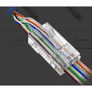 Pinza crimpatrice Tipo di cavo compatibile: EZ-RJ45, RJ11, RJ12, RJ22 Contiene lama per il taglio e la pelatura del cavo Compatibile con connettore CON300-CAT6-EZ, CON-300e cavi UTP5E-300 / UTP5E-300-H / UTP6E-300 / UTP6E-300-H