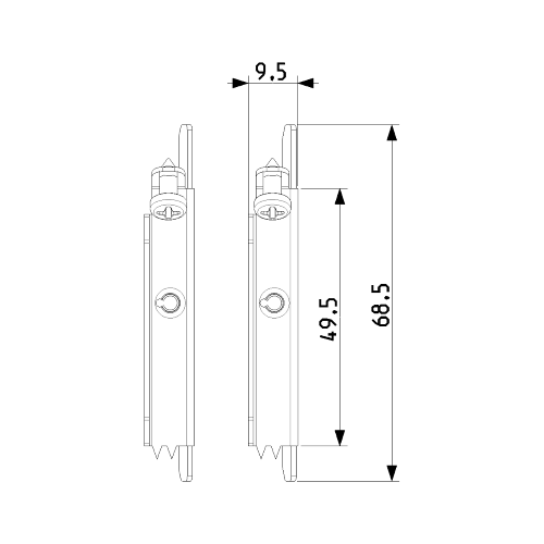 Griffa di ricambio per l’asola di fissaggio del supporto per scatole portafrutto da incasso 3 e 4 moduli su muratura in caso di rottura ad installazione avvenuta - 2 pezzi
