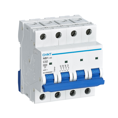 Interruttore magnetotermico 4P 40A 6kA Curva C CHINT NB1-63/C40-4P-6
