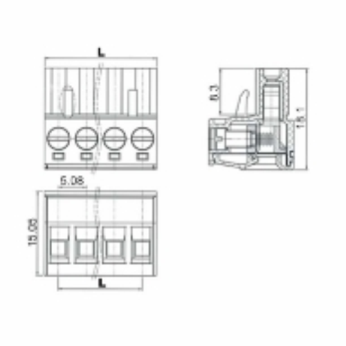 MORSETTIERA STACCABILE FEMMINA 2 POLI ADATTA PER SCHEDE AUTOMAZIONI
