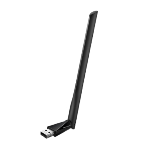 Adattatore USB Wi-Fi ad alto guadagno AC1300, 400 Mbps a 2,4 GHz + 867 Mbps a 5 GHz, 1 antenna esterna ad alto guadagno, USB 2.0, MU-MIMO, WPA3