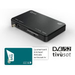 Decoder tivùsat Classic WWIO UNICO PRO BLACK (DVB-S2 e HEVC)  Accesso completo all’offerta canali tivùsat, la piattaforma gratuita con 50+ canali HD e i migliori canali italiani e internazionali Ricevitore Digitale Full Alimentazione 220v e 12V DC
