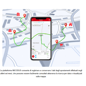 Localizzatore GPS con connettività 4G LTE idoneo per uso in auto e personale (ad esempio per escursionisti), dotato di tracciamento in real-time, ascolto ambientale, Geofence, grado di protezione IP65 e base magnetica per il fissaggio. App dedicata per il