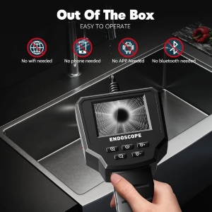 Endoscopio Digitale HD 2,4": perfetto per ispezioni dettagliate, questo dispositivo offre un display IPS HD chiaro e una sonda semirigida da 5 metri. Con una messa a fuoco fissa a 8 cm e protezione IP67, è ideale per ambienti umidi e spazi difficili da ra