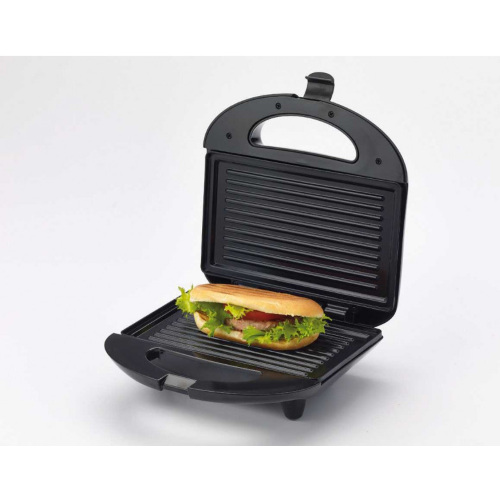 Piastra Elettrica Toast & Grill Easy Nuovo sandwich maker di Ariete, con piastre rigate antiaderenti , ideale per preparare in pochi minuti ottimi panini, hot dog, hamburger, ma anche verdure e carni grigliate. Dotato di spia accensione e pronto temperatu