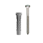 Tasselli in nylon NCV 12x60 e tirafondo 8x70 Confezione Blister 4 pz