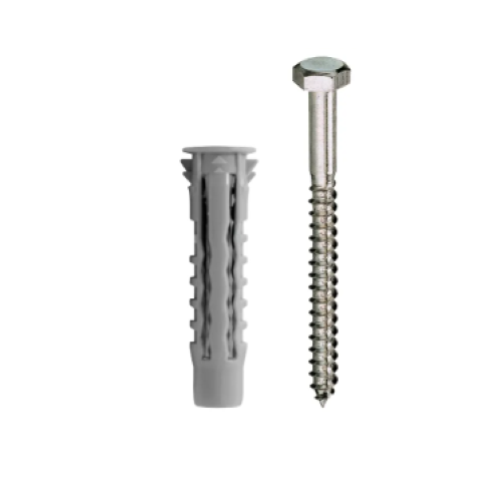 Tasselli in nylon NCV 12x60 e tirafondo 8x70 Confezione Blister 4 pz