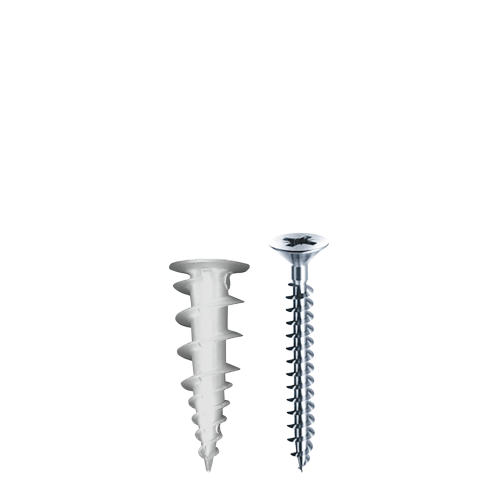 Tasselli in nylon SPV-V 6x37 vite TSP 4,5x40 Confezione Blister 10 pz 