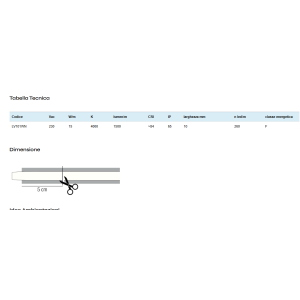 Strip LED COB 230V 1500lm 15W 4000K IP65 20 MT milky 