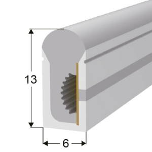 Striscia neon led side view 24v 12w/m 1040lm/m 4000°k ip67 - 6x13 SIDE VIEW 6x13 