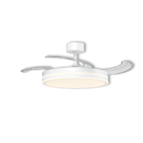 Ventilatore da soffitto a pale retrattili con luce ø106 30w 4500lm 3cct 