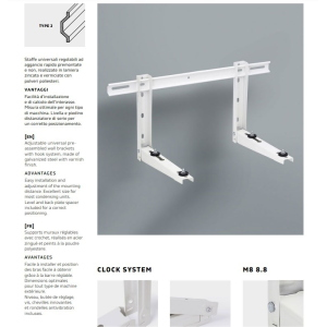 COPPIA STAFFE CLIMATIZZATORE LUNGHEZZA 48 CENTIMETRI 380X480X50 + 800X1,2MM 90KG (SC) AC BRACKET SET 380X480X1,2mm