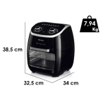 FRIGGITRICE AD ARIA 2000W  11L AIRY FRYER OVEN NERO 4619 ARIETE