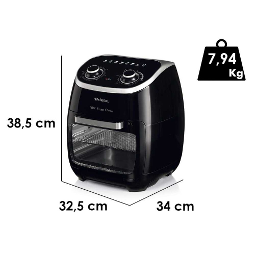 FRIGGITRICE AD ARIA 2000W  11L AIRY FRYER OVEN NERO 4619 ARIETE