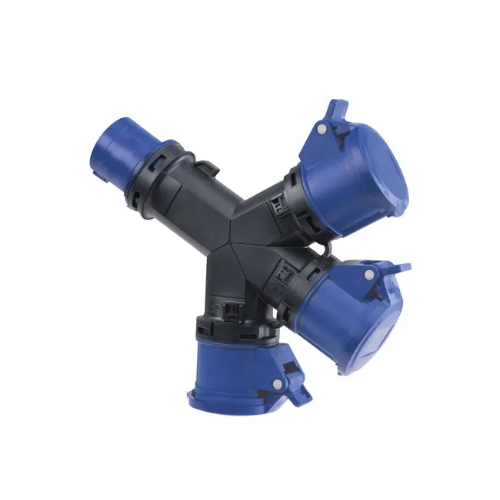 Adattatore CEE 2+T 16A BLU ROSI 1001402 CE220 IP54 Moltiplicatori a 3 uscite - IP54