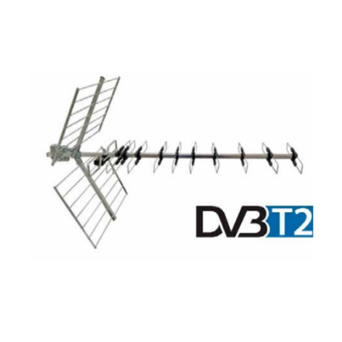 Antenna UHF Direttiva 16dB Dual Yagi con Filtro 5G 