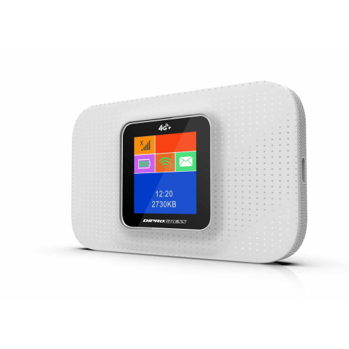 Router DiProgress portatile Wi-Fi 4G/LTE DPWR4G02 con batteria ricaricabile al litio 3000 mAh  per creare una rete WiFi direttamente da una SIM Card senza linea fissa con la libertà del 4G/LTE.