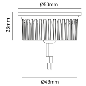 Modulo LED diam 50mm - 550lm  CCT 3000-4000-65000K Adatto a anellini per sorgenti GU10