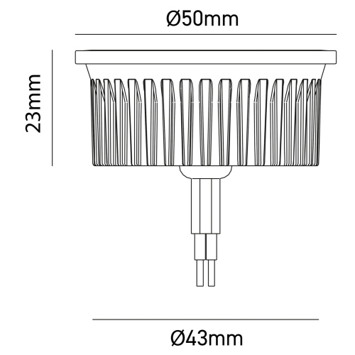 Modulo LED diam 50mm - 550lm  CCT 3000-4000-65000K Adatto a anellini per sorgenti GU10
